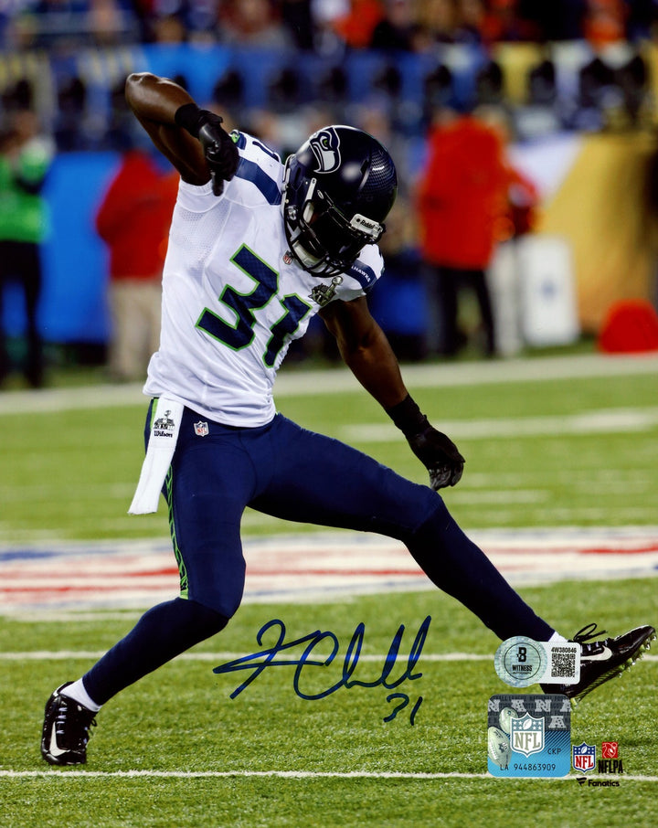 Kam Chancellor Signed 8x10 Photo (Super Bowl XLVIII) Seahawks Beckett Witness