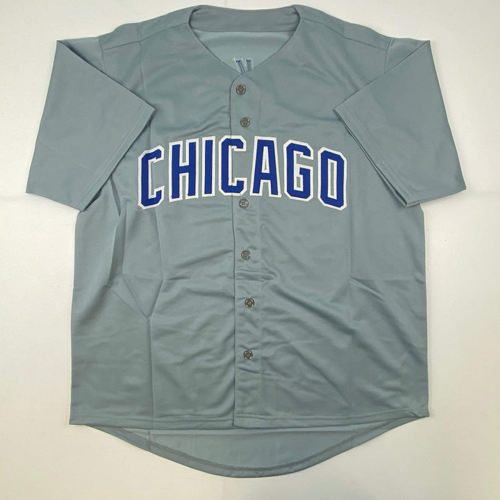 Autographed/Signed Bill Buckner Chicago Grey Baseball Jersey JSA COA Auto