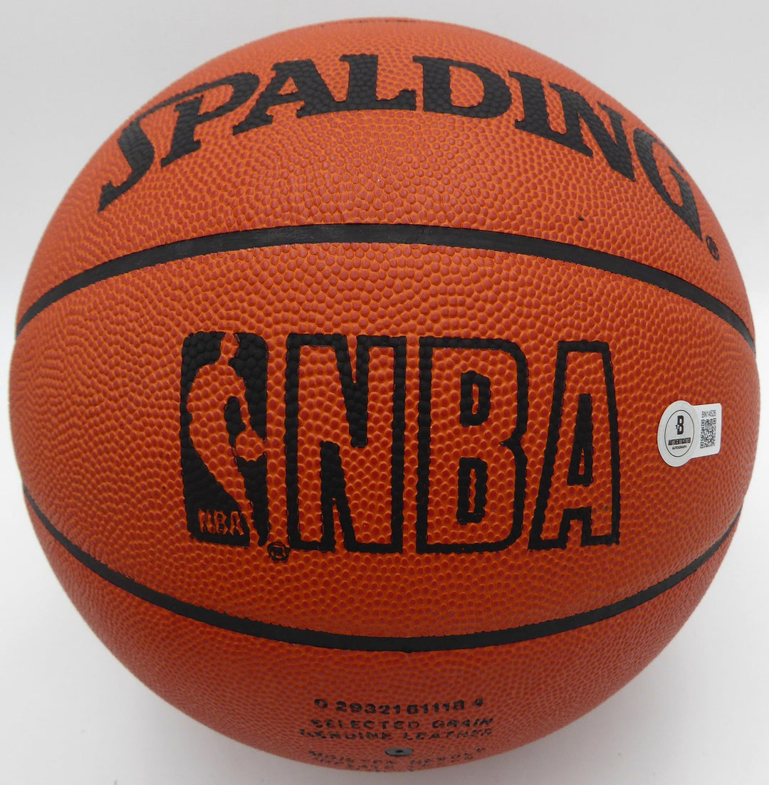 Dolph Schayes Signed NBA Leather Basketball 76ers HOF 72 NBA at 50 Team Beckett