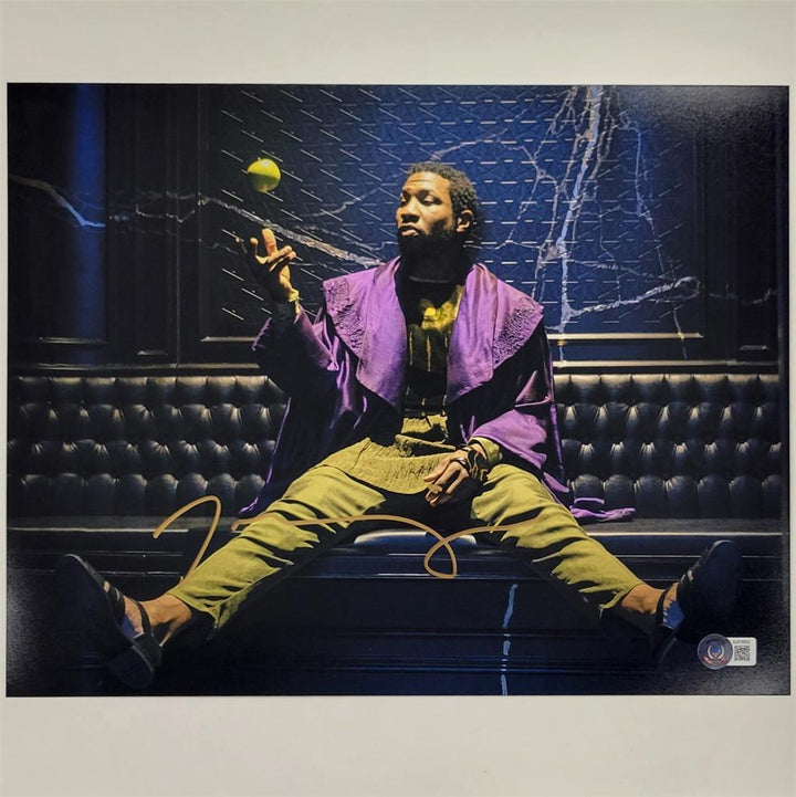 Jonathan Majors signed Kang the Conqueror Loki 11x14 photo autograph BAS