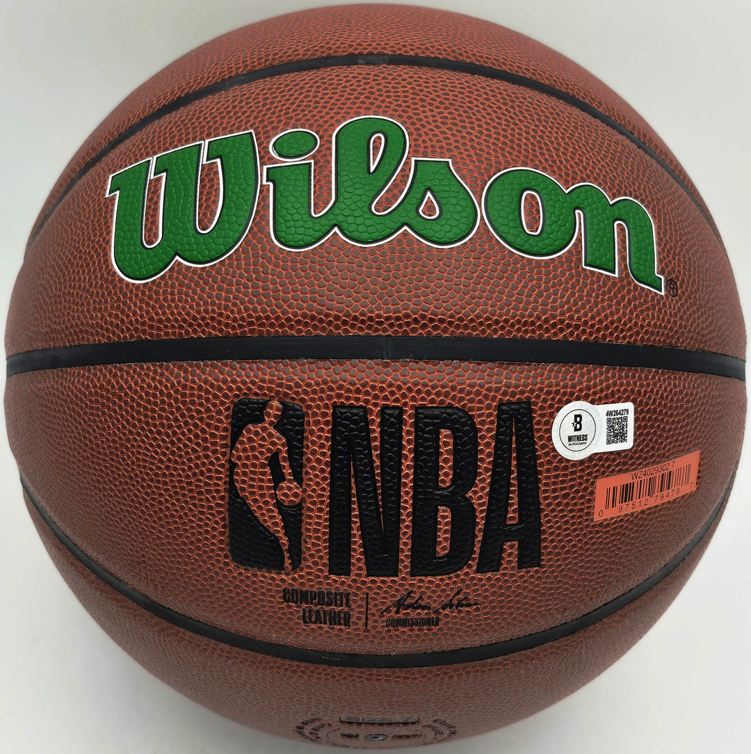 Jaylen Brown Signed Composite Leather Boston Celtics Logo Basketball Beckett Wit