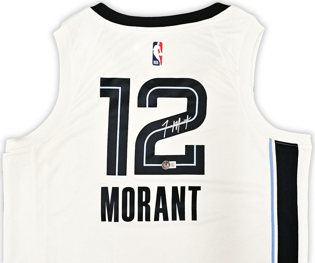 Grizzlies Ja Morant Auto White Nike Association Edt Swingman Jersey 48 Beckett