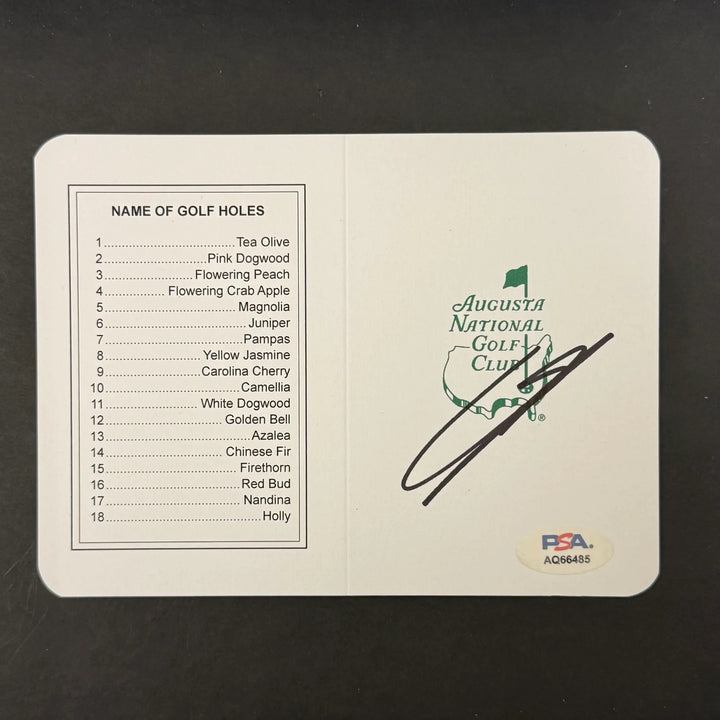 Sung-jae Im Signed Golf Masters Golf Scorecards PSA Autographed