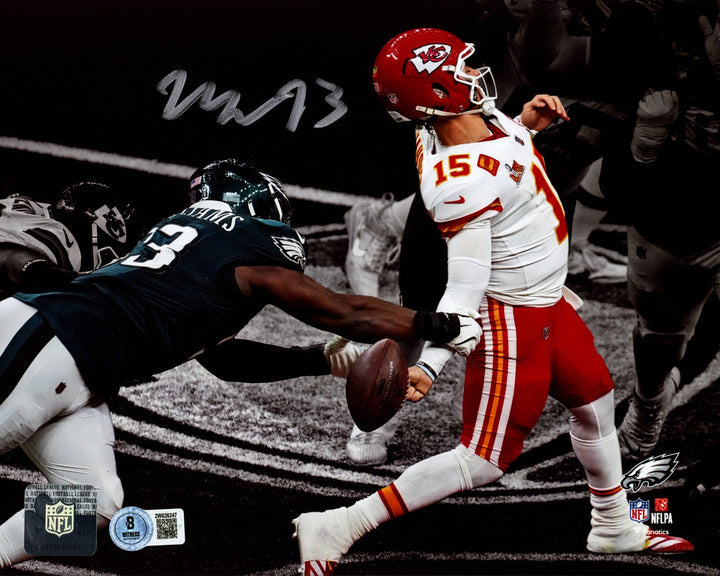 Milton Williams Auto 8x10 Photo Eagles Super Bowl LIX Sack Patrick Mahomes BAS