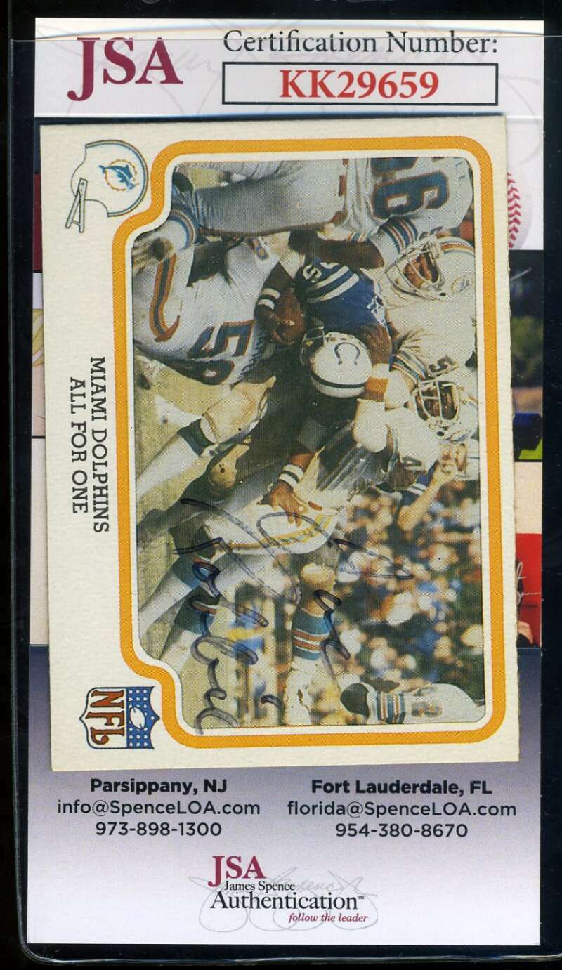 Joe Robbie Rare JSA Coa Autograph 1981 Fleer Dolphins Hand Signed