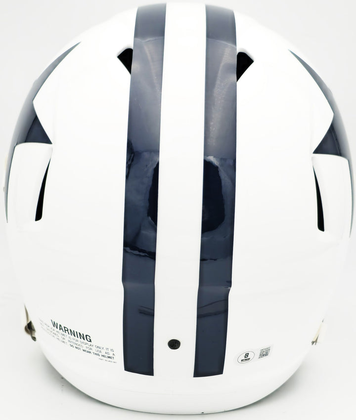 Dez Bryant Auto Cowboys White Throwback Full Size Speed Replica Helmet Beckett