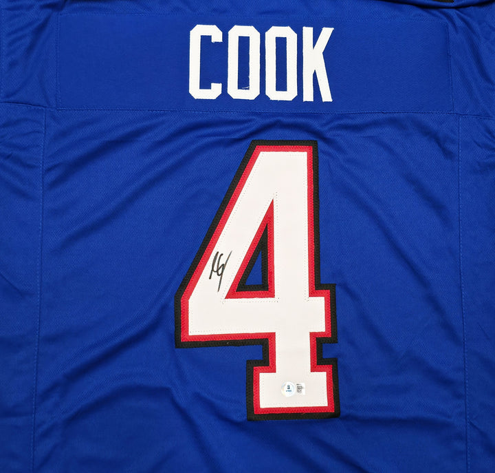 Buffalo Bills James Cook Signed Blue Jersey Beckett BAS Witness