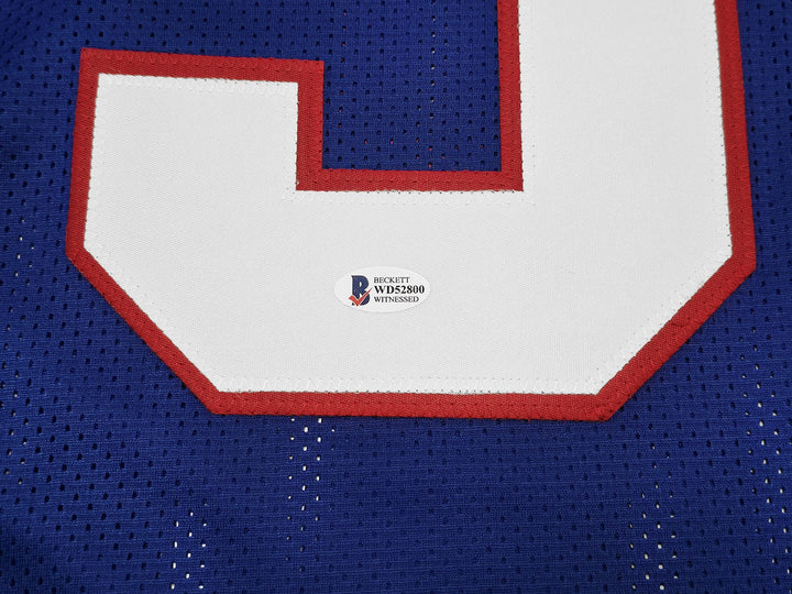 New York Giants Lawrence Taylor Signed Blue Jersey Beckett BAS