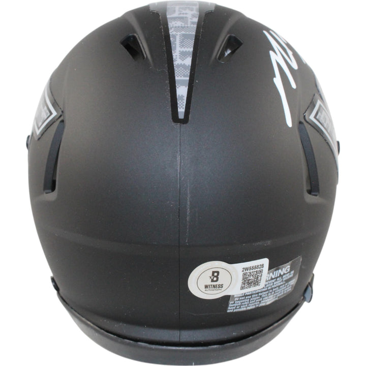 Michael Vick Autographed Virginia Tech Hokies Mini Helmet Beckett Witness 49871