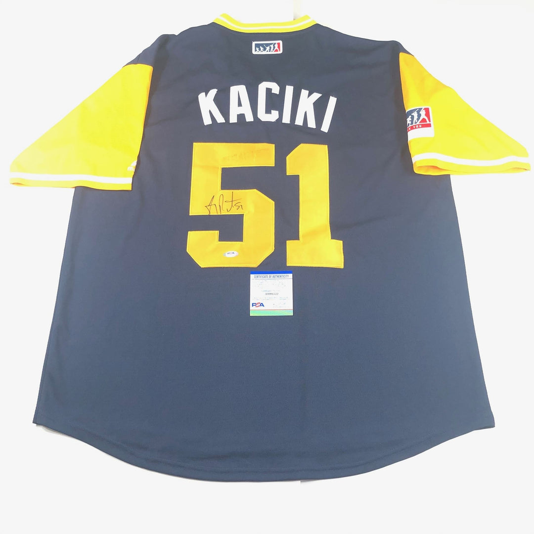 Freddy Peralta signed jersey PSA/DNA Milwaukee Brewers Autographed