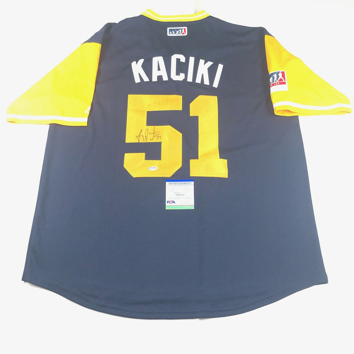 Freddy Peralta signed jersey PSA/DNA Milwaukee Brewers Autographed