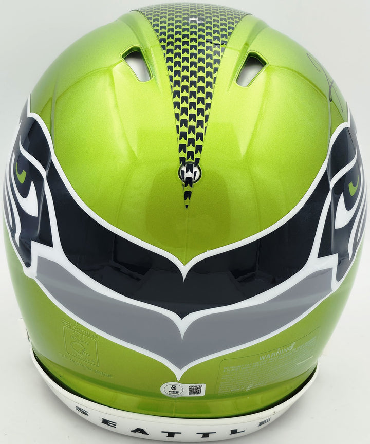 Kam Chancellor Auto Seahawks Flash Green Full Size Speed Authentic Helmet BamBam