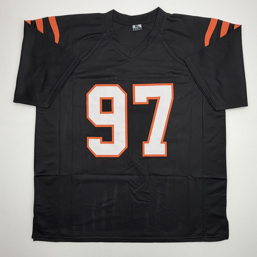 Autographed/Signed Dexter Lawrence II Cincinnati Black Jersey Beckett BAS COA