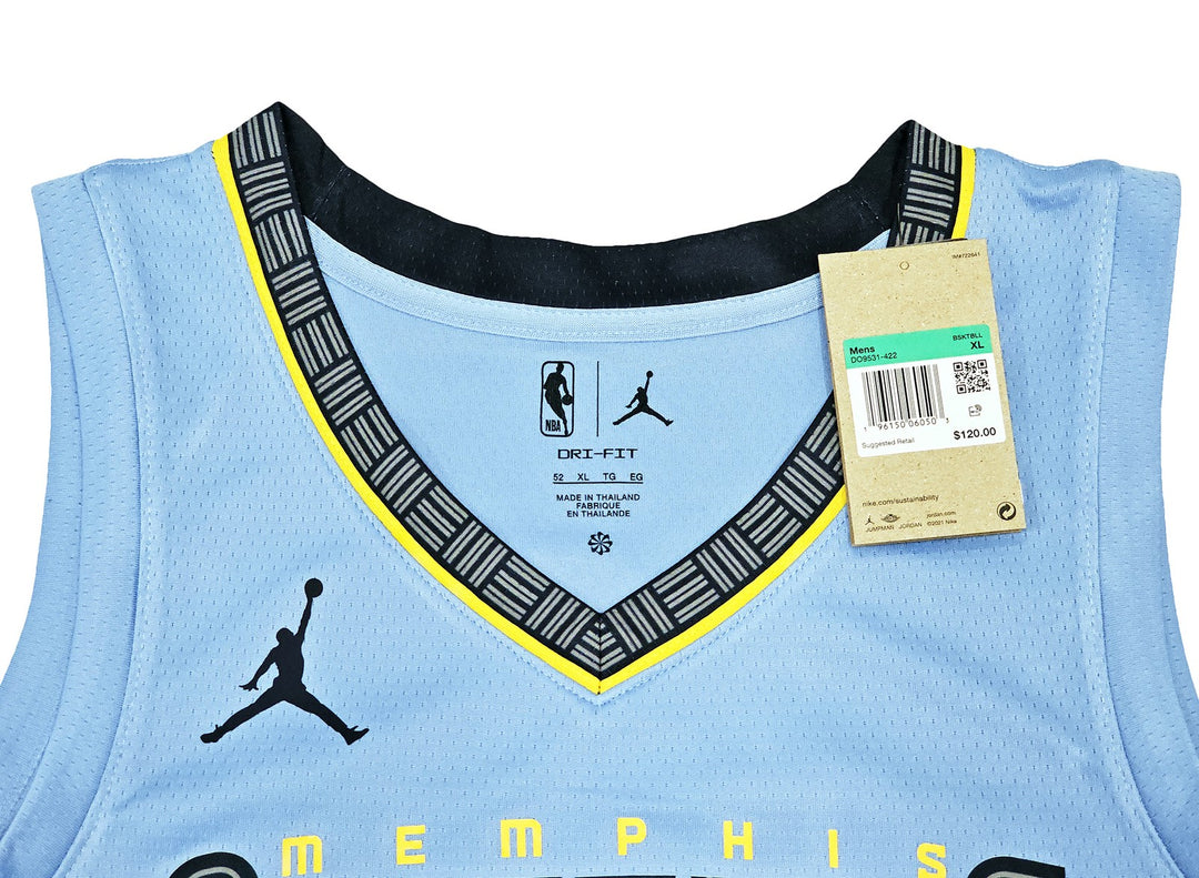 Grizzlies Ja Morant Auto Blue Jordan Statement Edt Swingman Jersey Sz 52 BAS