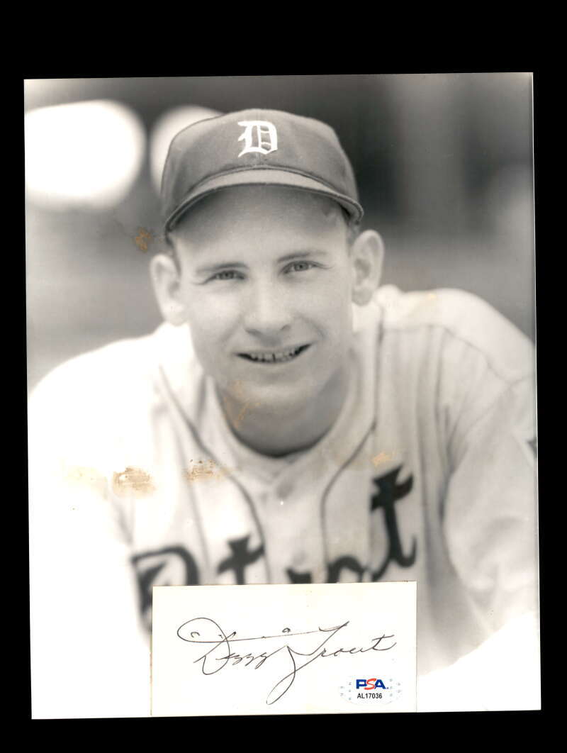 Dizzy Trout PSA DNA Signed  8x10 Photo Cut Autograph Tigers