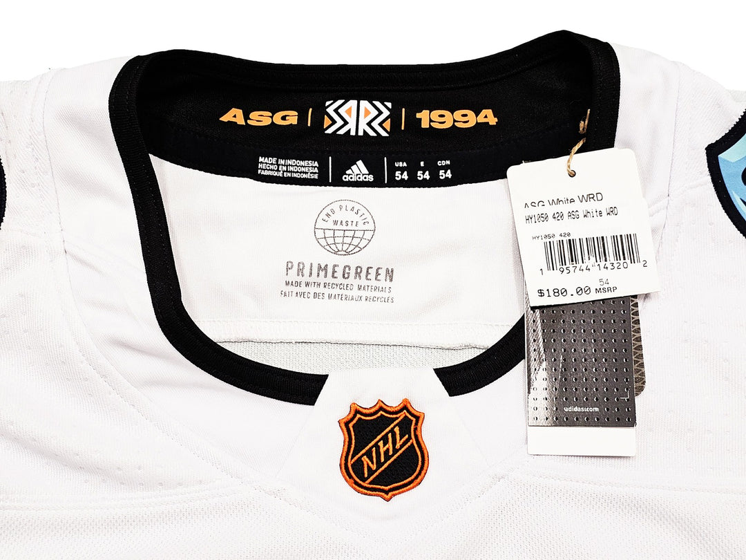 Seattle Kraken Matty Beniers Auto White Adidas 2023 ASG Jersey Size 54 Fanatics