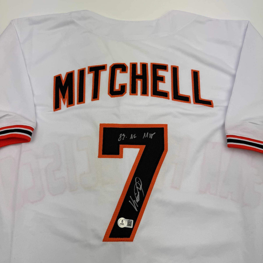 Autographed/Signed Kevin Mitchell "89 MVP" San Francisco White Jersey BAS COA
