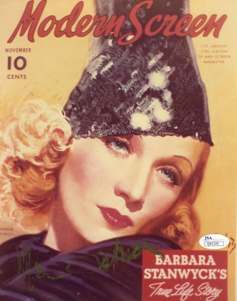 Marlene Dietrich Jsa Certified Hand Signed 8x10 Photo Authenticated Autograph