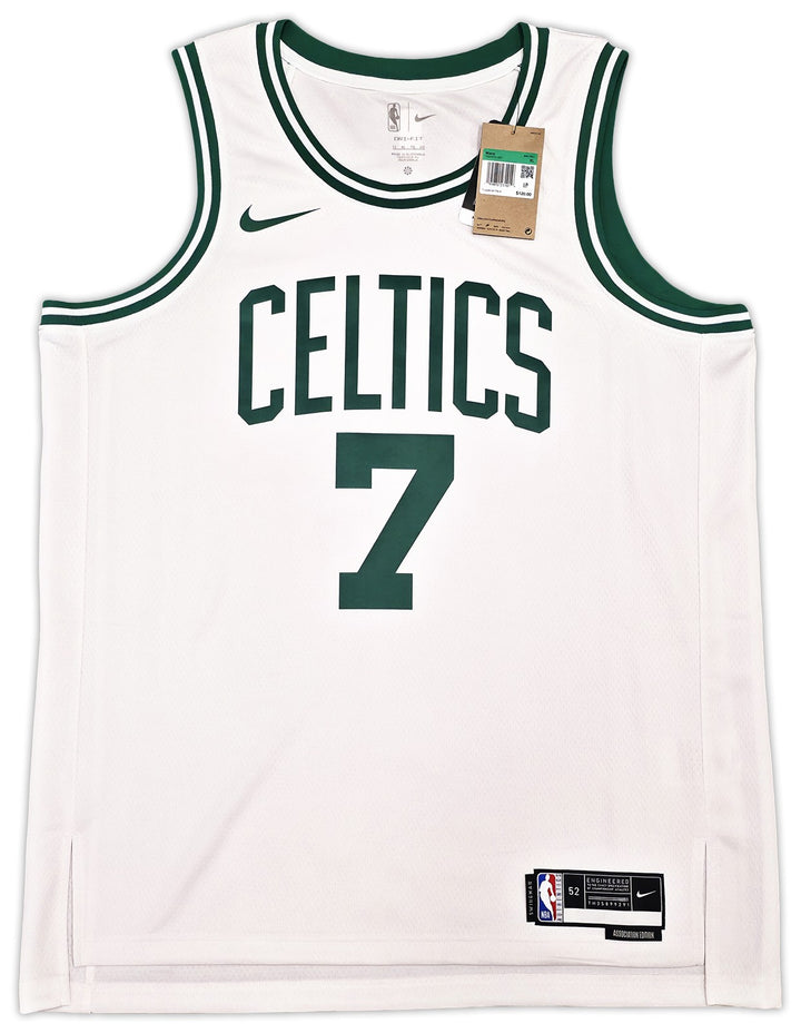 Celtics Jaylen Brown Auto White Nike Swingman Association Jersey Size 52 Beckett