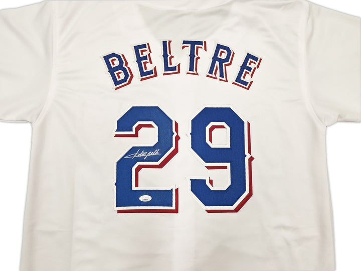 Texas Rangers Adrian Beltre Autographed White Jersey JSA