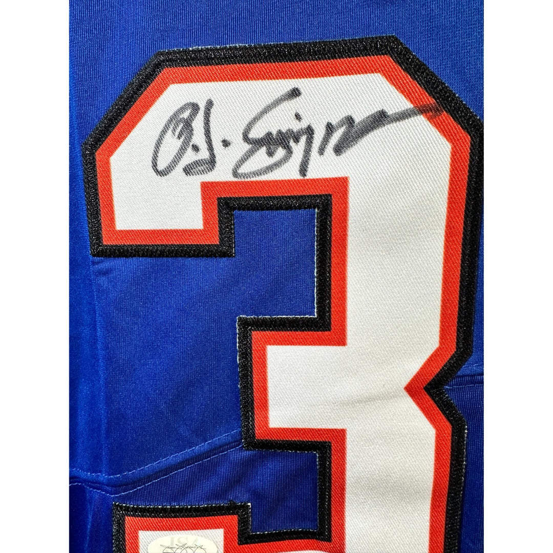 O.J Simpson Signed Buffalo Bills Jersey Inscribed "HOF 85" JSA COA Autograph