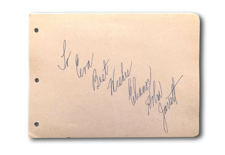 Eleanor Holm Jarrett Hand Signed Album Page Cut JSA COA Autograph Swimmer