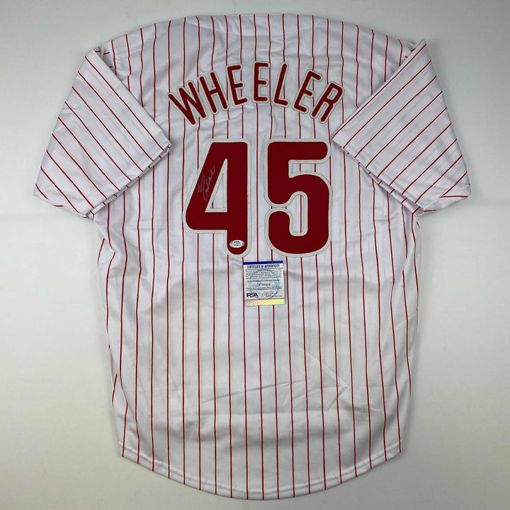 Autographed/Signed Zack Wheeler Philadelphia Pinstripe Jersey PSA/DNA COA