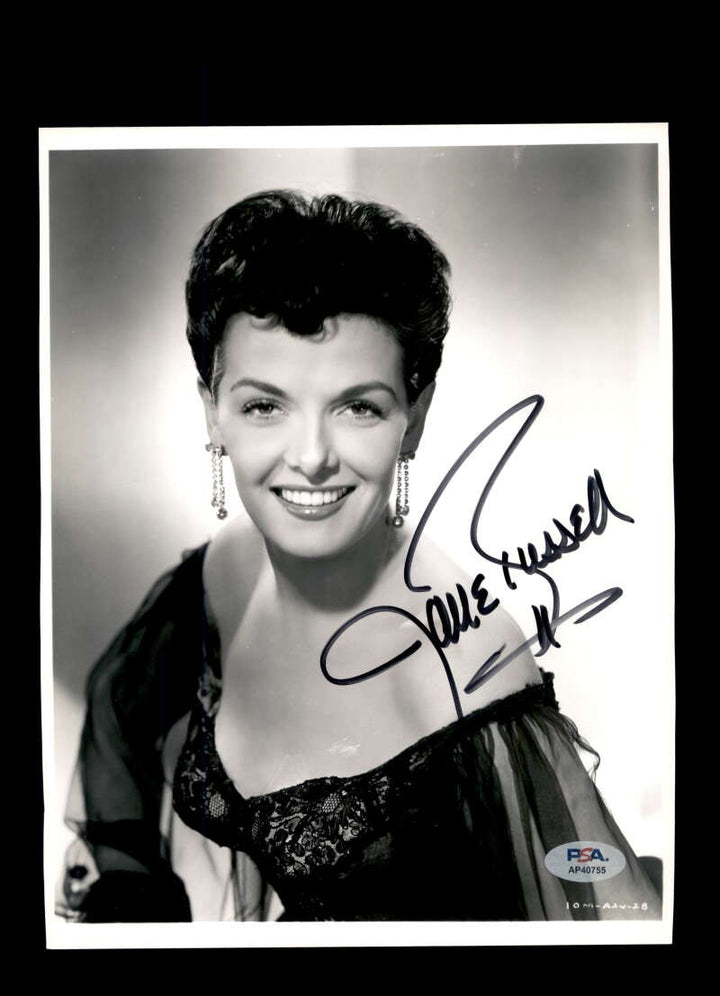 Jane Russell PSA DNA Coa Signed 8x10 Photo Autograph
