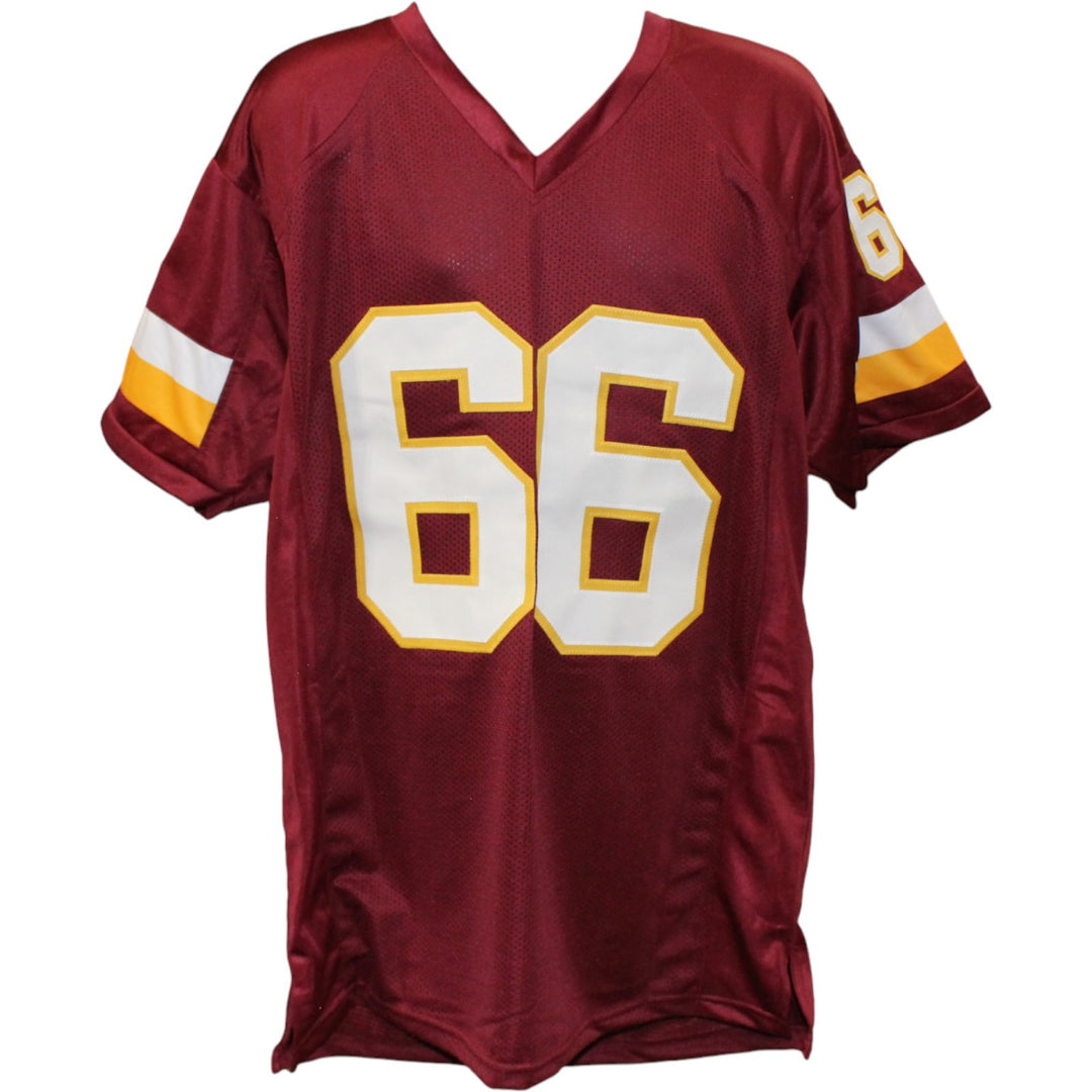 Joe Jacoby Autographed Pro Style Size XL Red Jersey HTTR Beckett Witness' 54626
