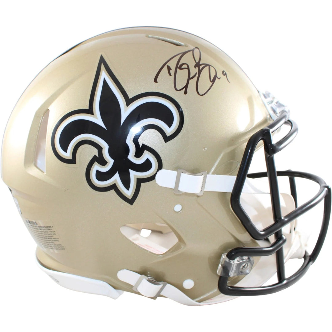 Drew Brees Autographed New Orleans Saints Proline Helmet Beckett Witness 58693