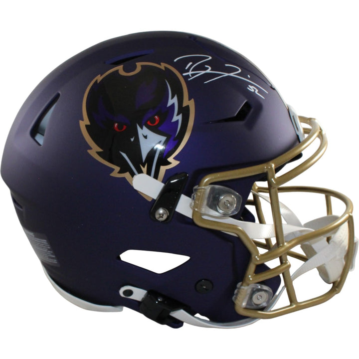Ray Lewis Autographed Baltimore Ravens SpeedFlex 24 Alt Helmet Beckett W 56152