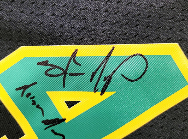 Sonics Shawn Kemp Auto Black AUTH Mitchell Ness HWCs Swingman Jersey L Reign Man