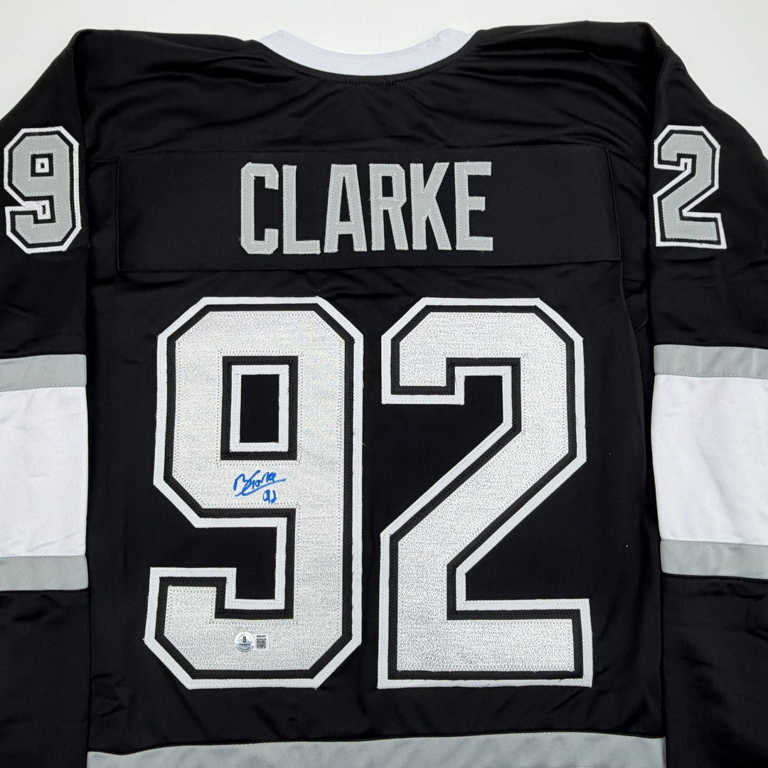 Autographed/Signed Brandt Clarke Los Angeles Black Jersey Beckett BAS COA