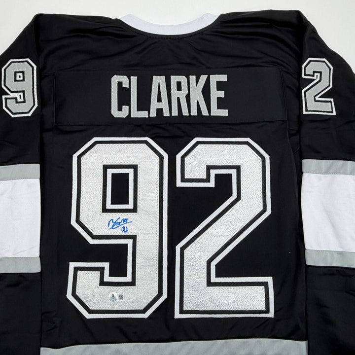 Autographed/Signed Brandt Clarke Los Angeles Black Jersey Beckett BAS COA