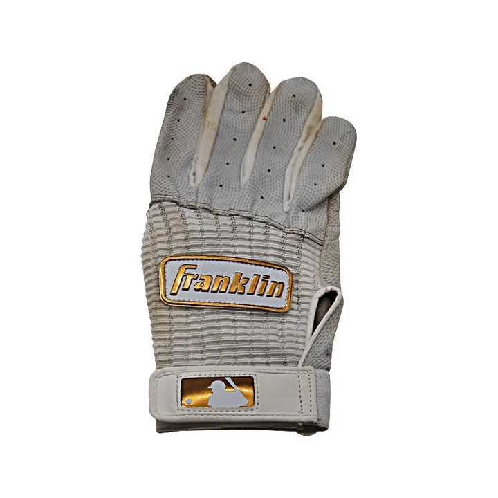 Andres Chaparro New York Yankees Autographed 2023 Spring Training Used Franklin White/Gold Right Batting Glove (Chaparro LOA)