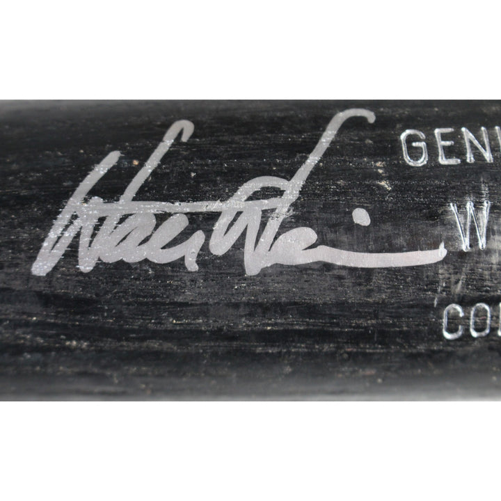 Walt Weiss Autographed Colorado Rockies Game Used LS Broken Black Bat 53926