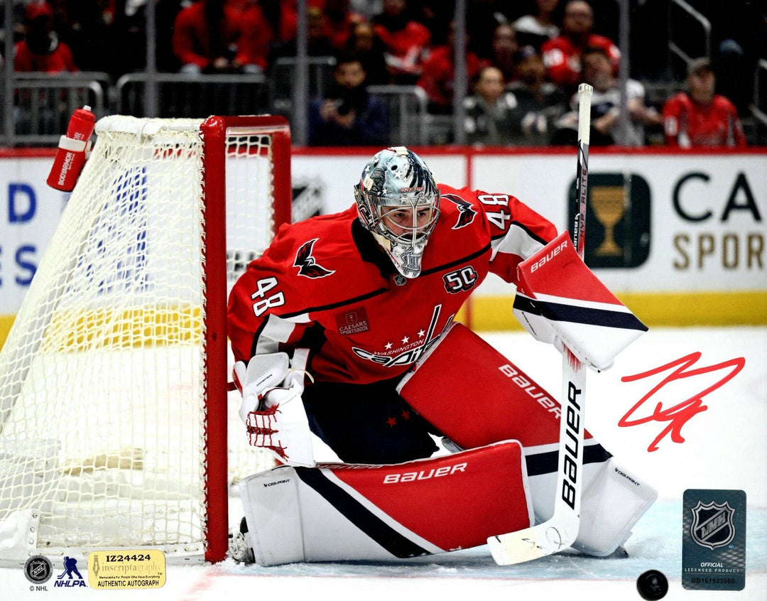 Logan Thompson Autographed Washington Capitals 8x10 Photo Signed IGM COA Close