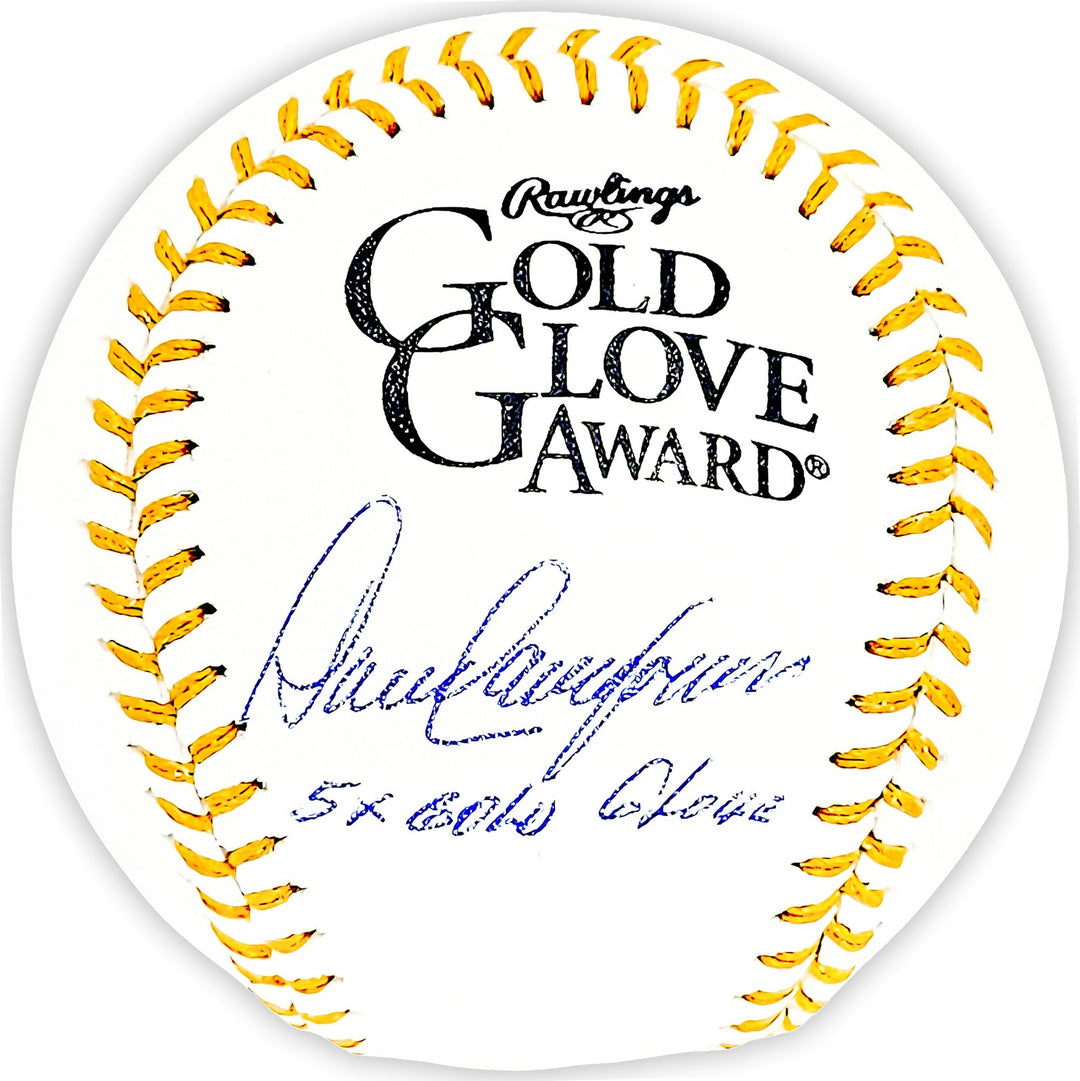 Dave Concepcion Auto Official Gold Glove Logo MLB Baseball Reds 5X Beckett