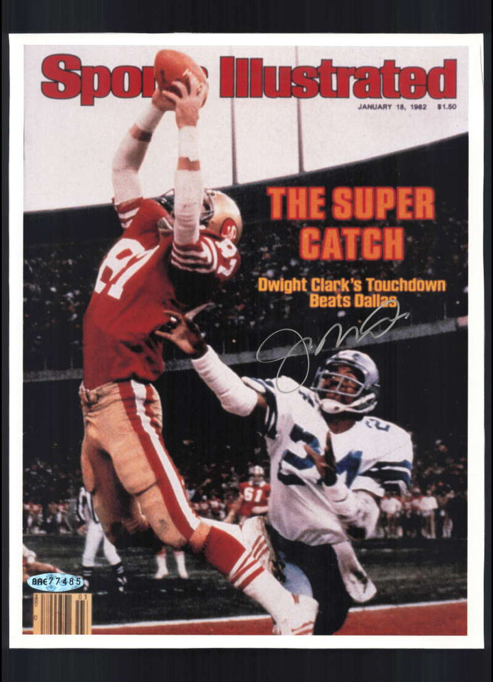 Joe Montana Upper Deck Signed  8x11 Sports Illustrated Print Autograph 49ers