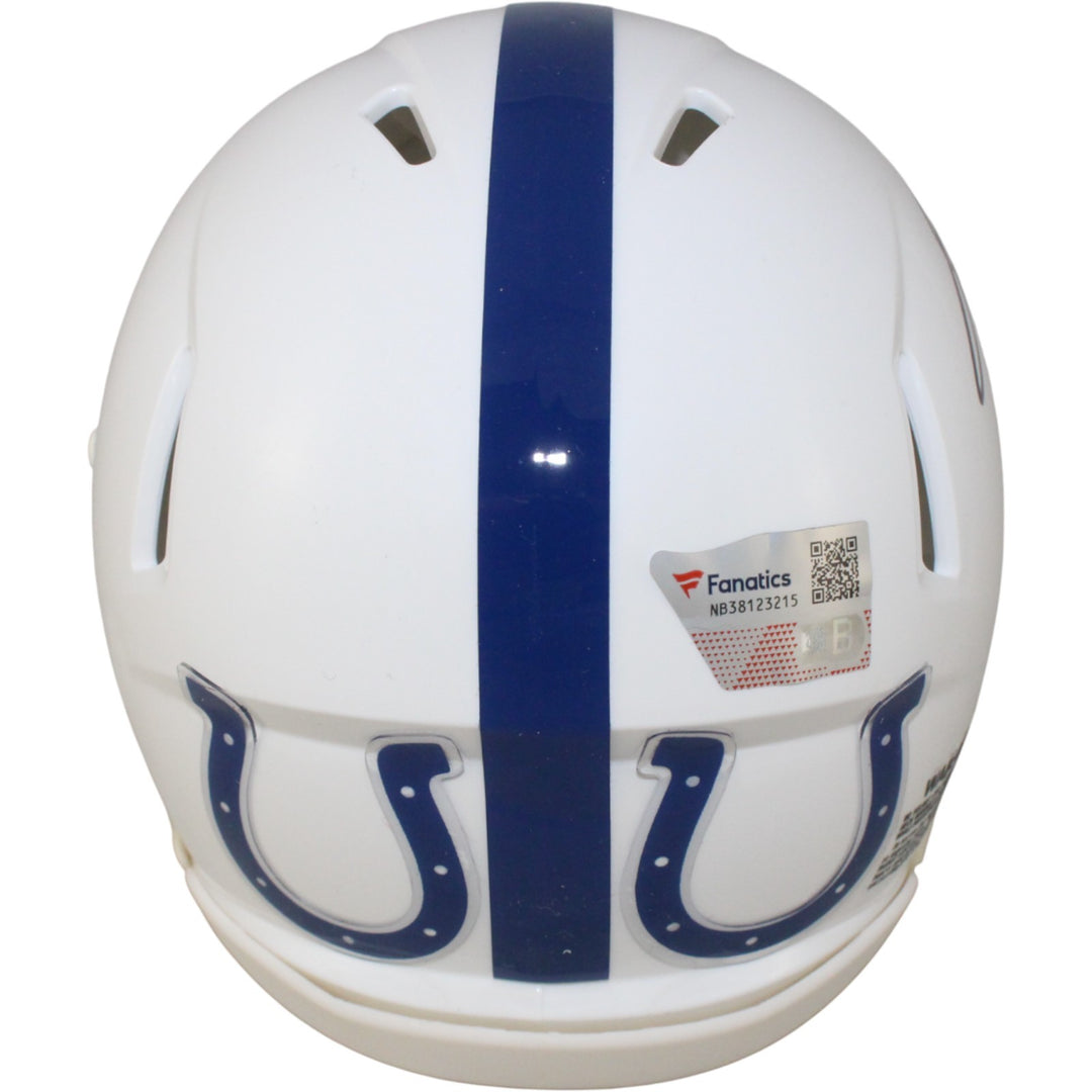Jonathan Taylor Autographed Indianapolis Colts 56 TB Mini Helmet Fanatics 53677