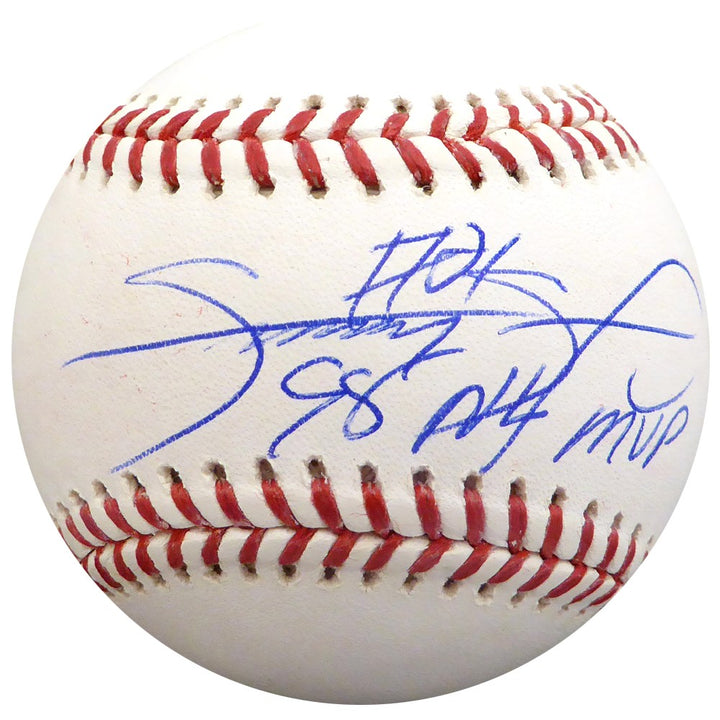 Sammy Sosa Signed Official MLB Baseball Chicago Cubs "98 NL MVP" Beckett BAS