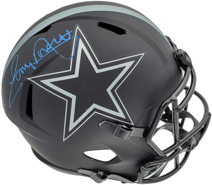 Tony Dorsett Signed Eclipse Black Cowboys Full Size Speed Replica Helmet Beckett