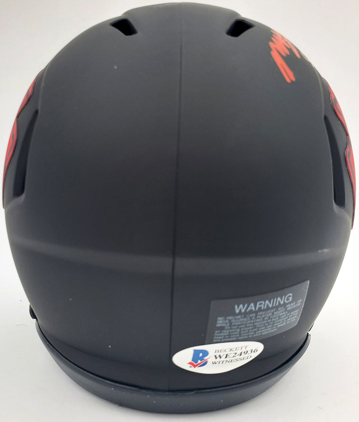 Mecole Hardman Signed Kansas City Chiefs Eclipse Black Speed Mini Helmet Beckett