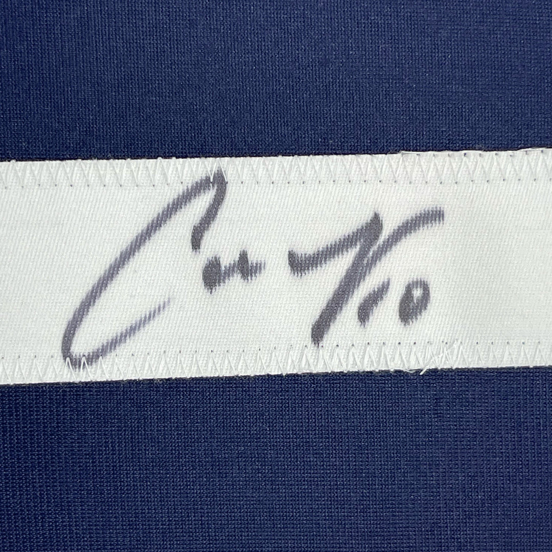 Framed Autographed Carli Lloyd 33x42 Navy Blue Team USA World Cup Jersey JSA COA