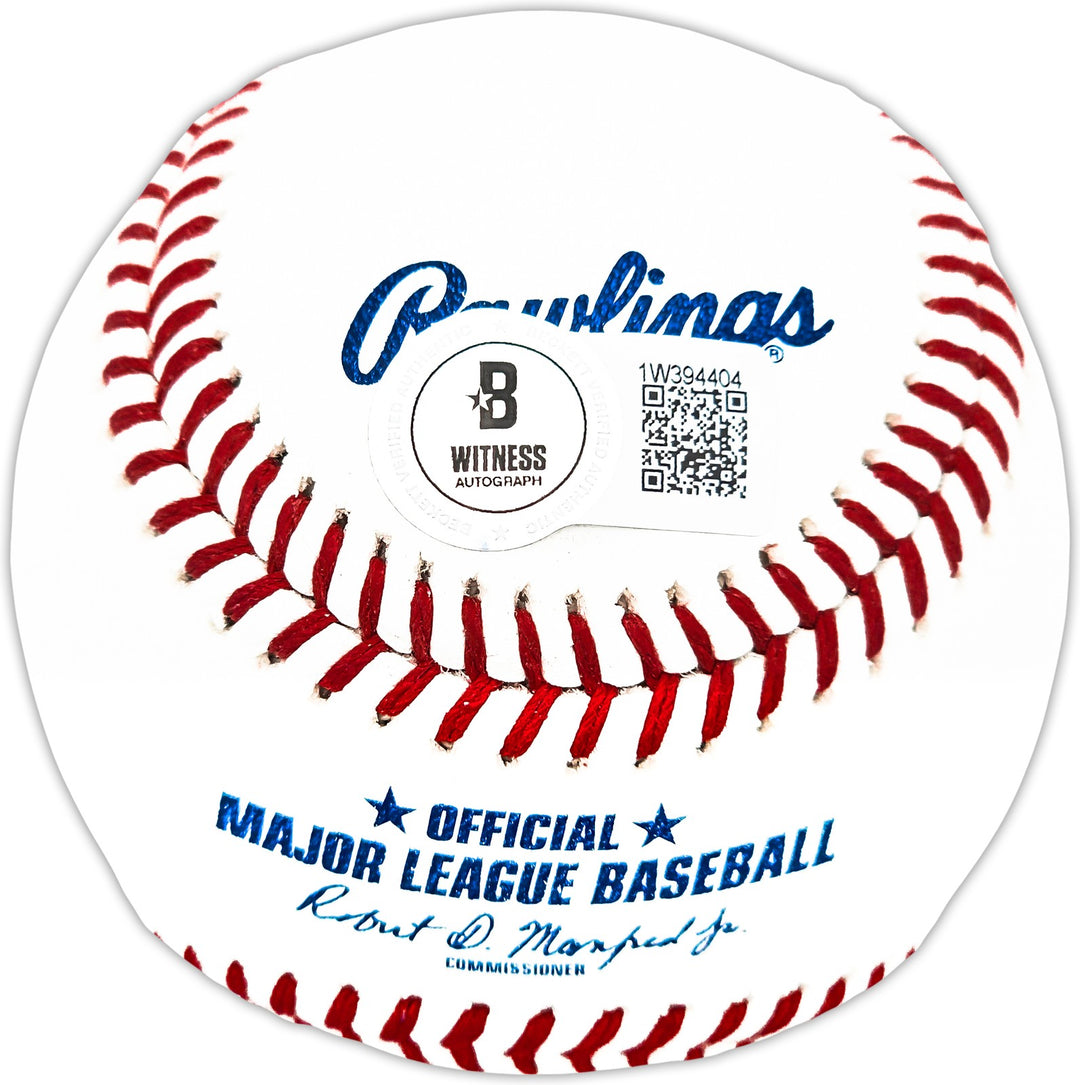 Steve Balboni Signed Official MLB Baseball Yankees "Bye Bye" Beckett Witness