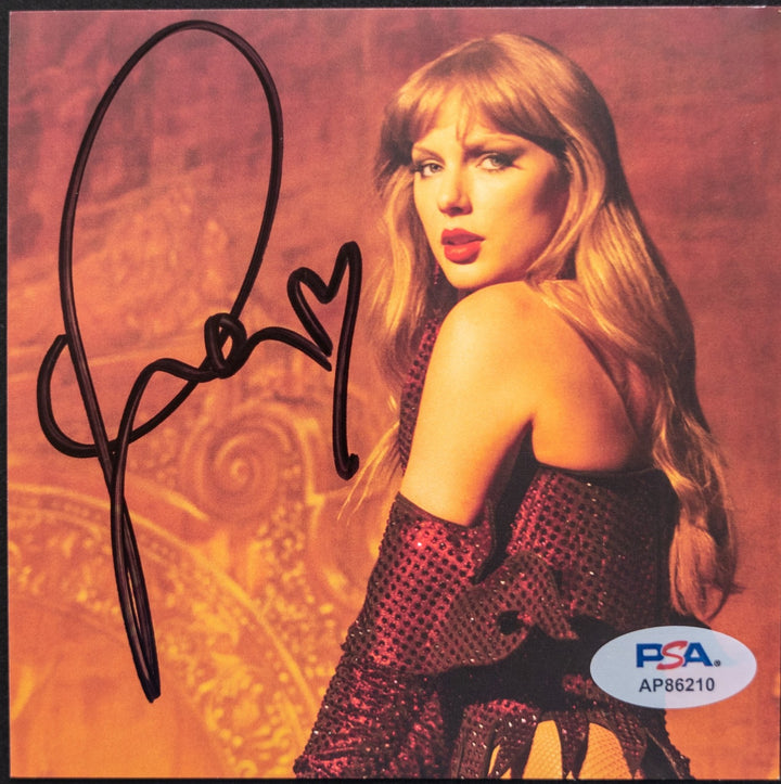 Taylor Swift Signed CD Cover Framed PSA/DNA The Life of a Showgirl