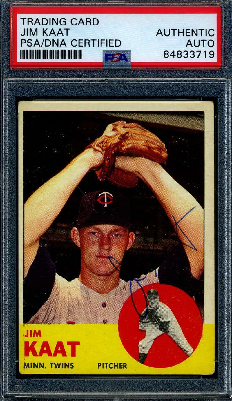 Jim Kaat PSA DNA Signed 1963 Topps Autograph