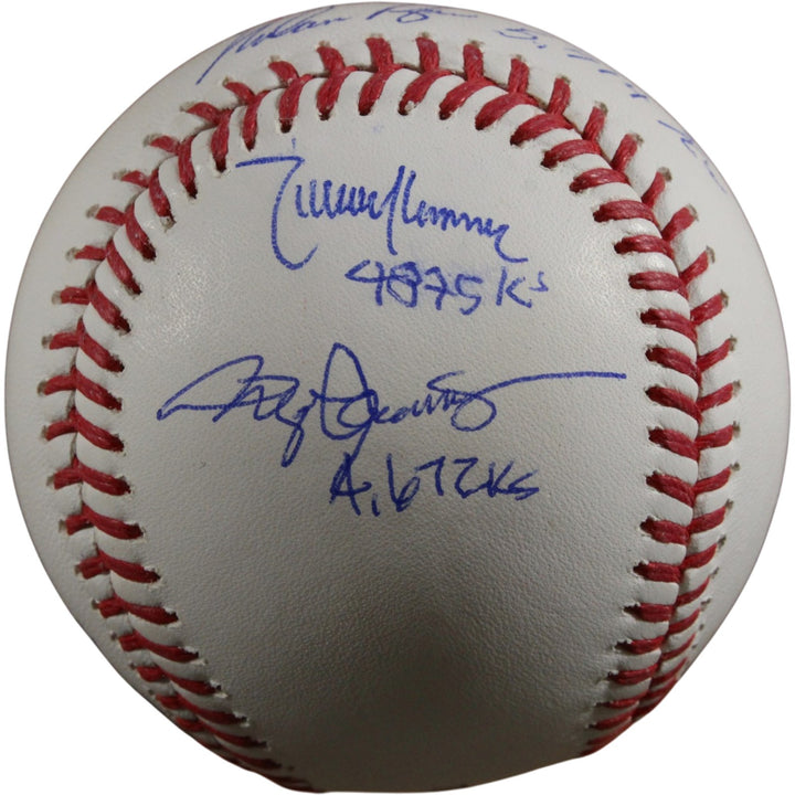 4000 K's Autographed OML Baseball Ryan Johnson Clemens Carlton Beckett 57265