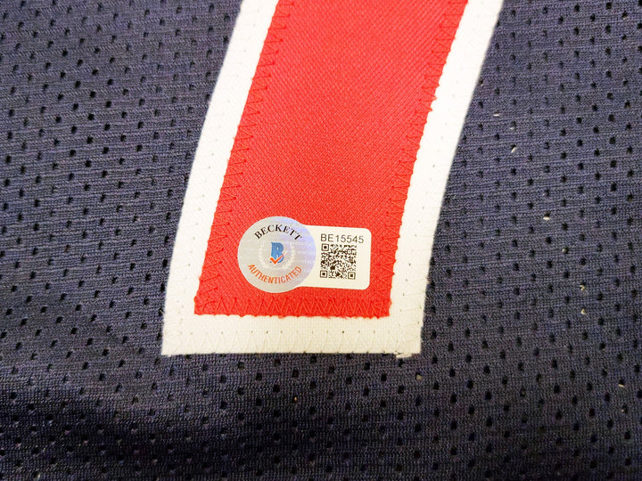 Team USA Larry Bird Autographed Signed Navy Blue Jersey Dream Team Beckett