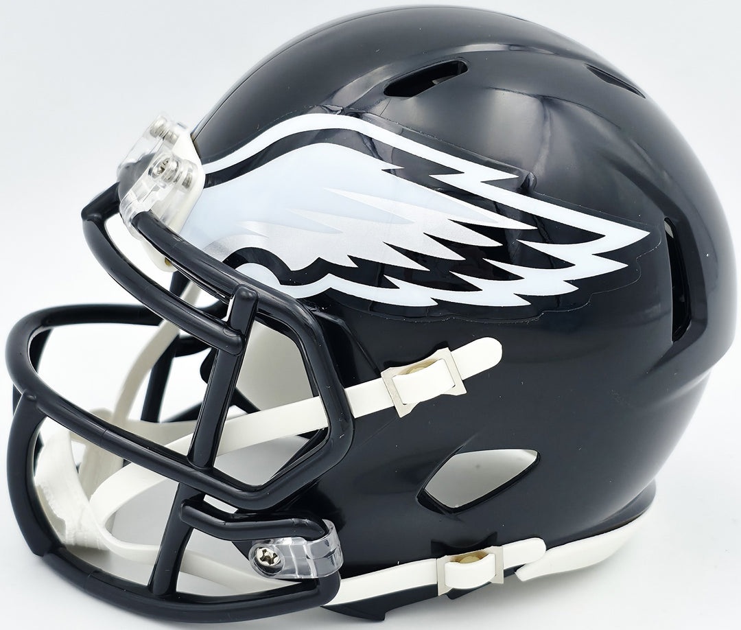 DeSean Jackson Signed Eagles 2022 Alternate Black Speed Mini Helmet Beckett Wit